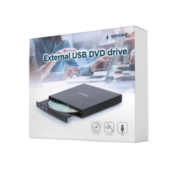 Gembird DVD-RW USB 2.0 Slim External Black | Giga Informatika