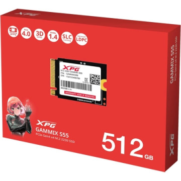 ADATA SSD 512GB Gammix S55 M.2 NVMe + adapter | Giga Informatika