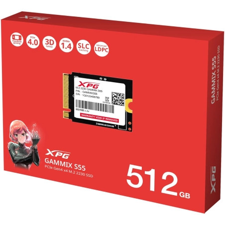 ADATA SSD 512GB Gammix S55 M.2 NVMe + adapter | Giga Informatika
