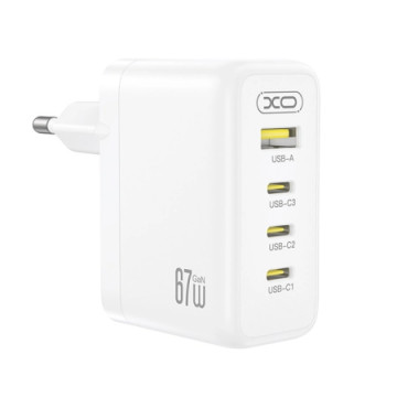 XO Charger CE39 3x USB-C + USB-A 67W Fast Charger | Giga Informatika