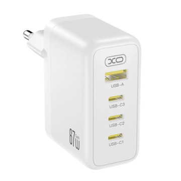 XO Charger CE39 3x USB-C + USB-A 67W Fast Charger | Giga Informatika