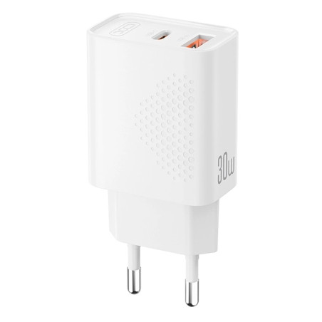 XO Charger L163 USB-A 18W + USB-C 30W Fast Charger | Giga Informatika