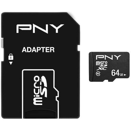 PNY MicroSD Performance Plus Memory Card 64GB A1 C | Giga Informatika