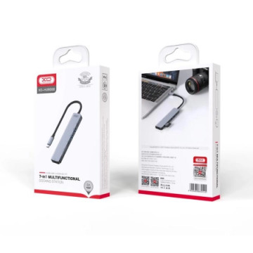 XO HUB008 USB Type-C Multi-hub 7in1 | Giga Informatika