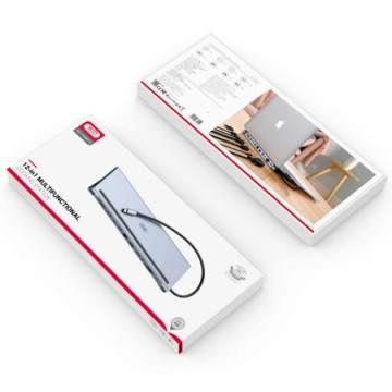 XO HUB010 USB Type-C Multi-hub 12in1 | Giga Informatika