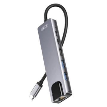 XO HUB013 USB Type-C Multi-hub 6in1 | Giga Informatika