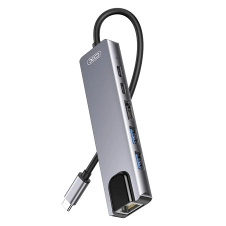XO HUB013 USB Type-C Multi-hub 6in1 | Giga Informatika