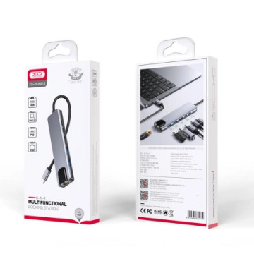 XO HUB013 USB Type-C Multi-hub 6in1 | Giga Informatika