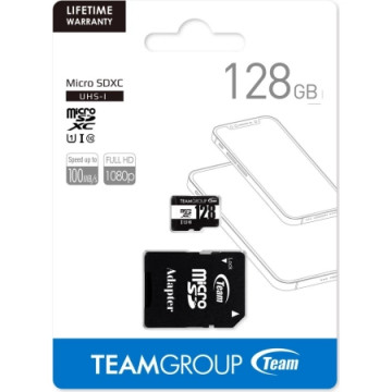 Team MicroSD UHS-I U1 C10 Memory Card 128GB | Giga Informatika