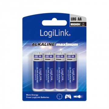 Logilink Baterije AA Alkaline LR6B4 4KOM | Giga Informatika