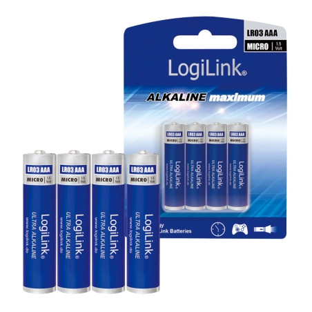 Logilink Baterije AAA Alkaline LR03B4 4KOM | Giga Informatika