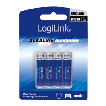 Logilink Baterije AAA Alkaline LR03B4 4KOM | Giga Informatika
