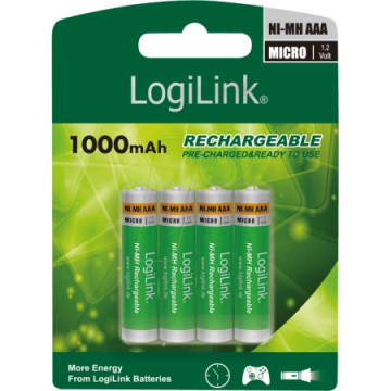 Logilink Baterije AAA Rechargeable LR03RB4 NiMH 10 | Giga Informatika