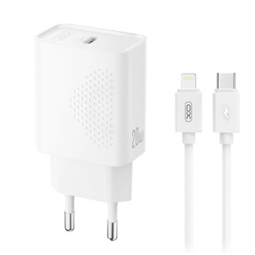 XO L160 20W Type-C Fast Charger + Lightning cable | Giga Informatika