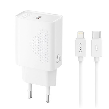 XO L160 20W Type-C Fast Charger + Lightning cable