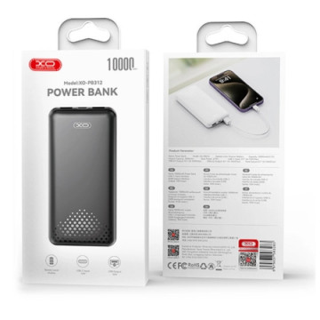 XO Mobile Power Bank 10000mAh PB312 Black | Giga Informatika