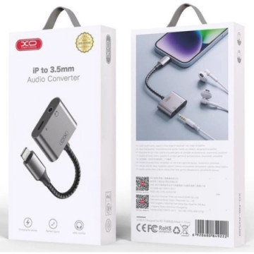 XO NB-R258B Adapter Lightning to Lightning + 3.5mm | Giga Informatika