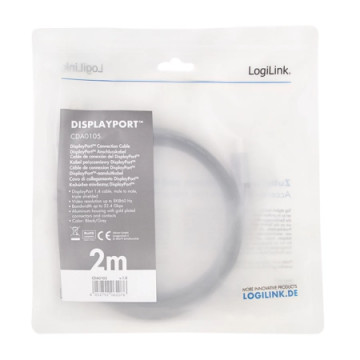 LogiLink DisplayPort 1.4 Cable (8K/60 Hz) M/M 2m CDA0105