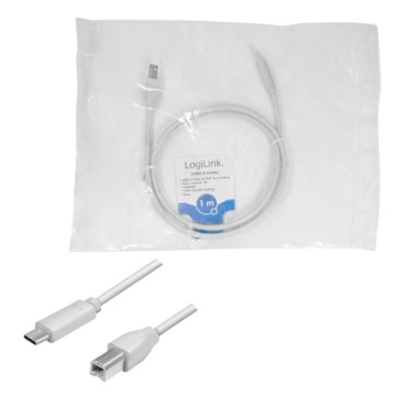 LogiLink Type-C Cable to USB-B 1m CU0160 | Giga Informatika
