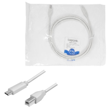 LogiLink Type-C Cable to USB-B 2m CU0161 | Giga Informatika