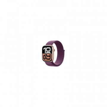 Apple Watch Series 10 GPS 46mm Rose Gold Aluminium Case+Plum SportLoop MWWV3