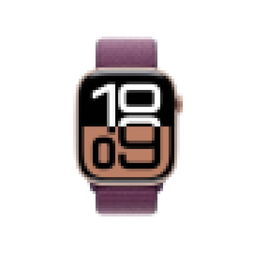 Apple Watch Series 10 GPS 46mm Rose Gold Aluminium Case+Plum SportLoop MWWV3