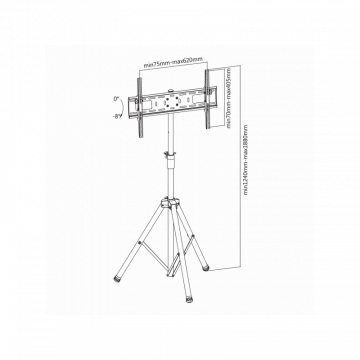 SBOX stalak Podni FST-846 - Tripod (37-70"/35kg/600x400)