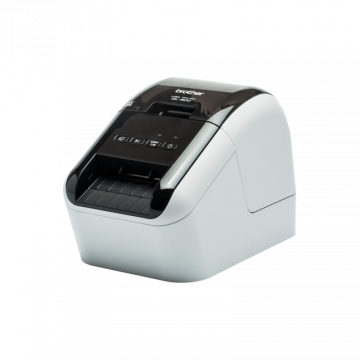 Brother QL-800 Pisač za naljepnice s USB povezivanjem za PC i Mac - ispis crnog i crvenog teksta.