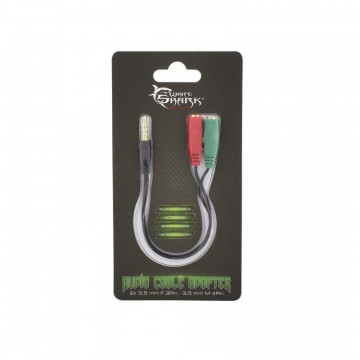 White Shark KABAL 3,5mm x2 F. 3Pin - 3,5mm M. 4Pin 0,2M