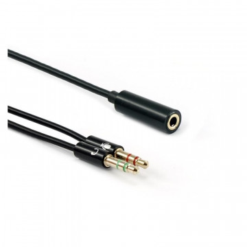 SBOX KABAL 3,5mm F. 4Pin - 2 X 3,5mm M. 3Pin 0,2M