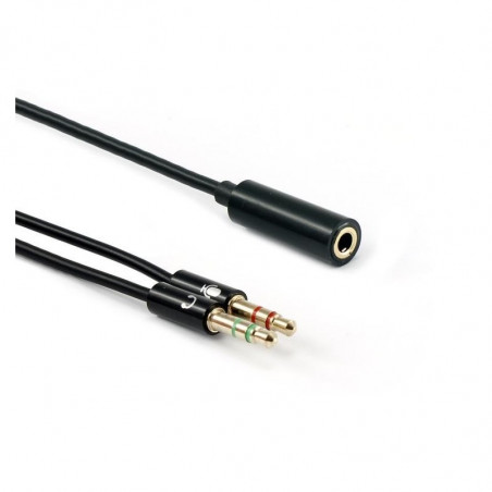 SBOX KABAL 3,5mm F. 4Pin - 2 X 3,5mm M. 3Pin 0,2M