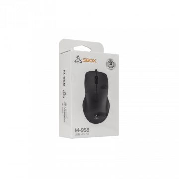 SBOX žičani miš M-958 Crni