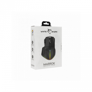 White Shark MIŠ GM-9006 MARROK Crni RGB / 12.000 dpi