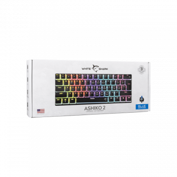 White Shark TASTATURA GK-2202 ASHIKO-2 Crna / US / BLUE.SW.
