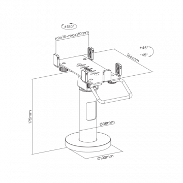 SBOX STALAK ZA POS TERMINAL PTM-05 UNIVERZALNI