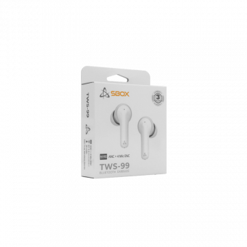 SBOX EARBUDS Slušalice + mikrofon Bluetooth EB-TWS99 Bijele