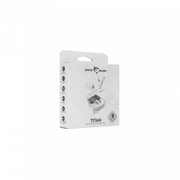 White Shark EARBUDS Slušalice + mikrofon Bluetooth GEB-TWS96 TITAN Bijele ANC