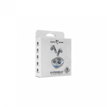 White Shark EARBUDS Slušalice + mikrofon Bluetooth GEB-TWS37 HYPERBEAT Bijele
