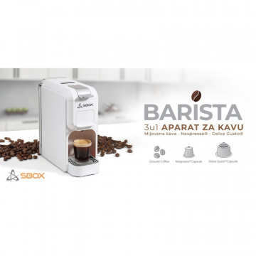 SBOX Coffee aparat 3u1 CM-719 BARISTA bijeli