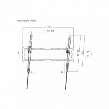 SBOX STALAK PLB-3446T-2 (37-70"/45kg/600x400)