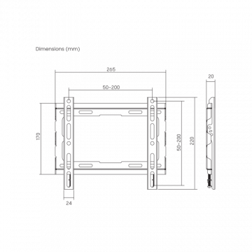 SBOX STALAK PLB-2222F-2 (23-43"/45kg/200x200)