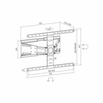 SBOX STALAK PLB-79464 (43-90"/50kg/600x400)