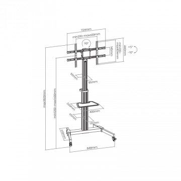 SBOX STALAK Podni FS-444 (37-86"/50kg/600x400)