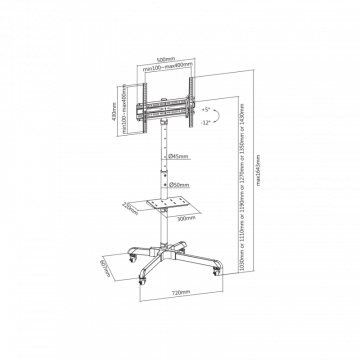 SBOX STALAK Podni FS-224-2 (32-55"/35kg/400x400