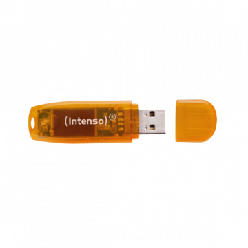 (Intenso) USB Flash drive 64GB Hi-Speed USB 2.0, Rainbow Line, ORANGE - USB2.0-64GB/Rainbow