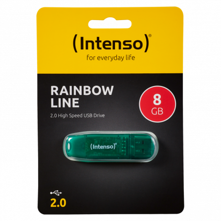 (Intenso) USB Flash drive 8GB Hi-Speed USB 2.0, Rainbow Line, ZELENI - USB2.0-8GB/Rainbow