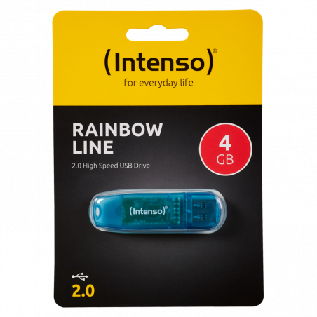 (Intenso) USB Flash drive 4GB Hi-Speed USB 2.0, Rainbow Line, PLAVI - USB2.0-4GB/Rainbow