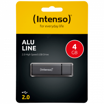 (Intenso) USB Flash drive 4GB Hi-Speed USB 2.0, ALU Line - USB2.0-4GB/Alu-a