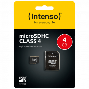 (Intenso) Micro SD Kartica 4GB Class 4 sa adapterom - SDHCmicro+ad-4GB/Class4