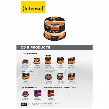 (Intenso) CD-R 700MB (80 min.) pak. 10 komada Slim Case - CD-R700MB/10Slim